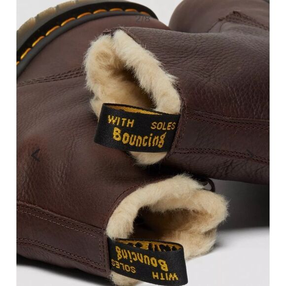 Dr.Martens 1460 PASCAL FAUX FUR LINED BOOTS in Cask — Ambassador M8 W9 - Picture 4 of 12